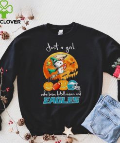 Snoopy just a girl who loves Halloween and Eagles shirt 3 Snoopy just a girl who loves Halloween and Eagles shirt