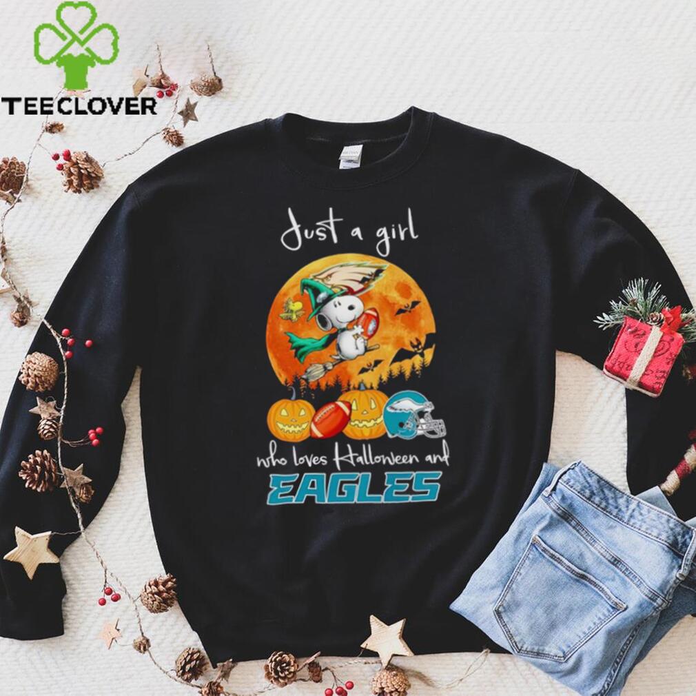 Snoopy just a girl who loves Halloween and Eagles shirt Snoopy just a girl who loves Halloween and Eagles shirt