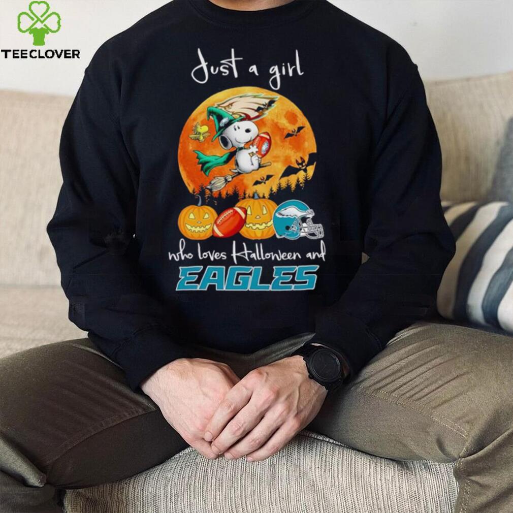 Snoopy just a girl who loves Halloween and Eagles shirt Snoopy just a girl who loves Halloween and Eagles shirt