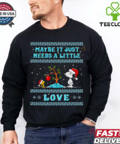 Snoopy maybe it just needs a little love ugly Christmas shirt