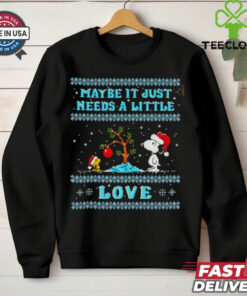 Snoopy maybe it just needs a little love ugly Christmas shirt