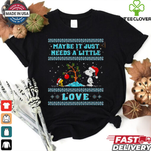 Snoopy maybe it just needs a little love ugly Christmas shirt