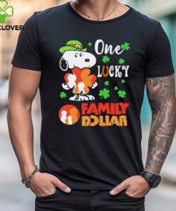 Snoopy one lucky Family Dollar happy Patrick Day Shirt
