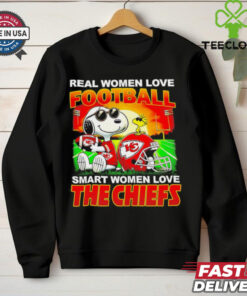 Snoopy real women love football smart the women love The Chiefs shirt