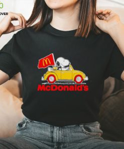 Snoopy riding car McDonald’s shirt