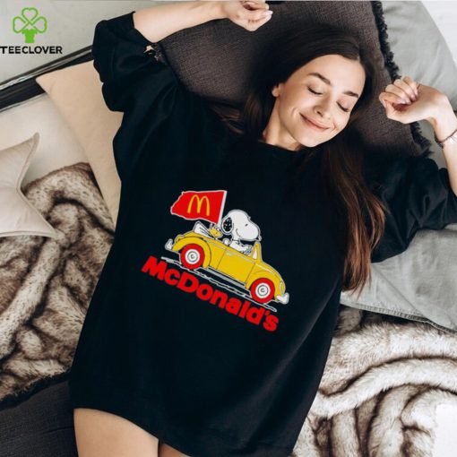 Snoopy riding car McDonald’s shirt