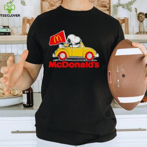 Snoopy riding car McDonald’s shirt