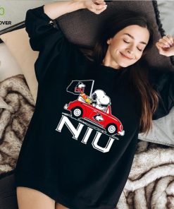Snoopy riding car Northern Illinois Huskies shirt
