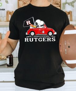 Snoopy riding car Rutgers Scarlet Knights shirt 1 Snoopy riding car Rutgers Scarlet Knights shirt