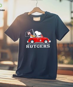 Snoopy riding car Rutgers Scarlet Knights shirt 3 Snoopy riding car Rutgers Scarlet Knights shirt