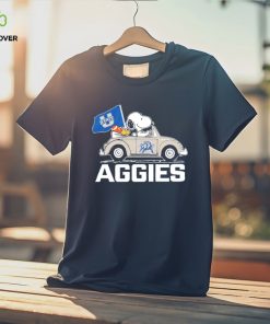 Snoopy riding car Utah State Aggies shirt 3 Snoopy riding car Utah State Aggies shirt
