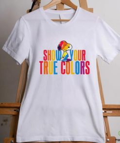 Snoopy show your true colors rainbow shirt