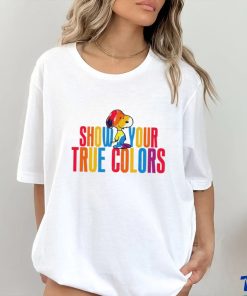 Snoopy show your true colors rainbow shirt