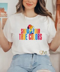 Snoopy show your true colors rainbow shirt