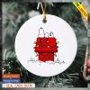 Tigers Snoopy Christmas NCAA Ornament Custom Name