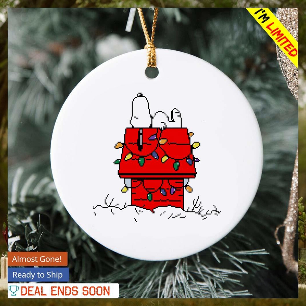 Snoopy sleeping merry Christmas ornament Snoopy sleeping merry Christmas ornament