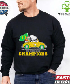 Snoopy x Oregon Ducks 2024 25 Rose Bowl Champions shirt