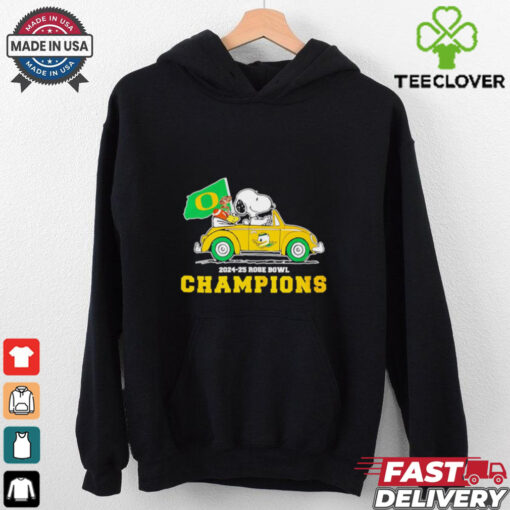 Snoopy x Oregon Ducks 2024 25 Rose Bowl Champions shirt