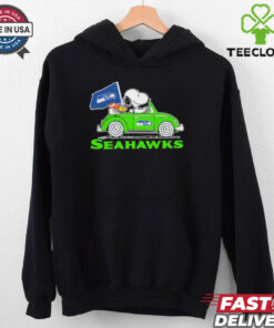 Snoopy x Woodstock driving car let’s go Seattle Seahawks shirt