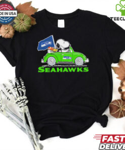 Snoopy x Woodstock driving car let’s go Seattle Seahawks shirt