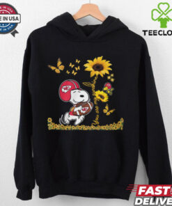 Snoppy And Woodstock Sunflower Kansas City Chiefs Shirt Recovered 1 Snoppy And Woodstock Sunflower Kansas City Chiefs Shirt Recovered