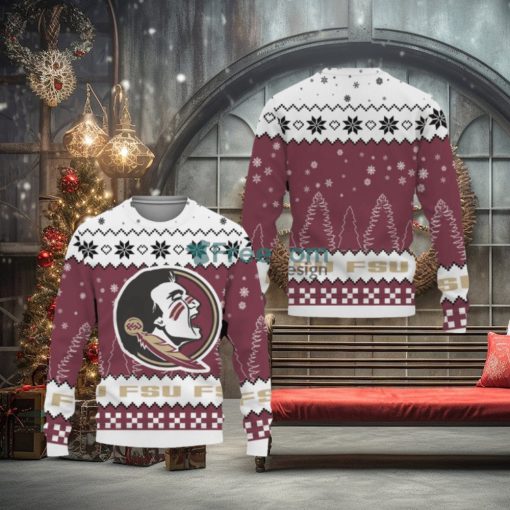 Snow Team Logo Florida State SeminolesUnisex Ugly Christmas Sweater New For Fans Gift Christmas
