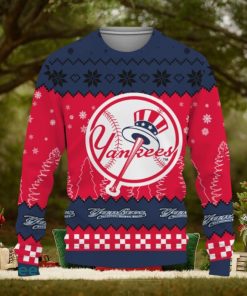 Snow Team Logo New York Yankees Gifts For Fan Christmas Tree Ugly Xmas Sweater