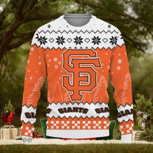 Snow Team Logo San Francisco Giants Gifts For Fan Christmas Tree Knitted Christmas Sweater