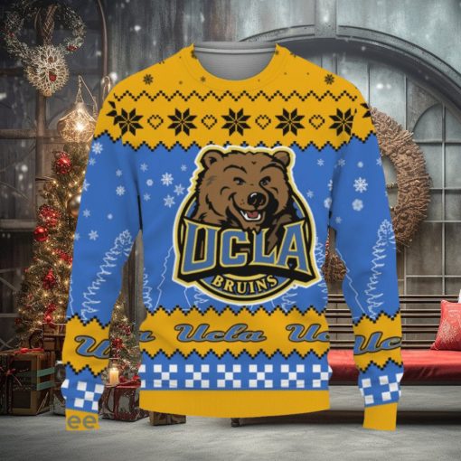 Snow Team Logo UCLA Bruins Gifts For Fan Christmas Tree Knitted Christmas Sweater AOP