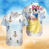 Snow White Princess Disney Blue White Floral Disney Cruise 2023 Disney Hawaiian Shirt