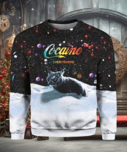 Snow cat cocaine everywhere sweater