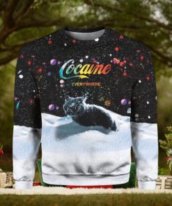 Snow cat cocaine everywhere sweater