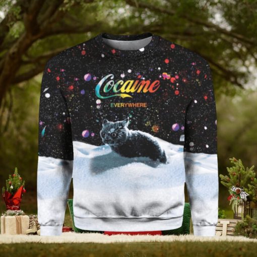 Snow cat cocaine everywhere sweater