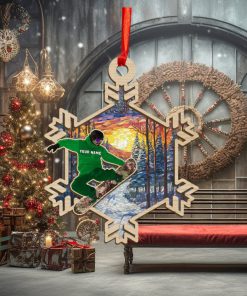 Snowboard Personalized Suncatcher Ornament