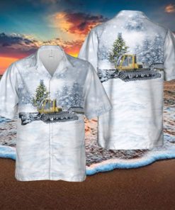 Snowcat Bombardier Br275 Snow Groomer Christmas Hawaiian Shirt