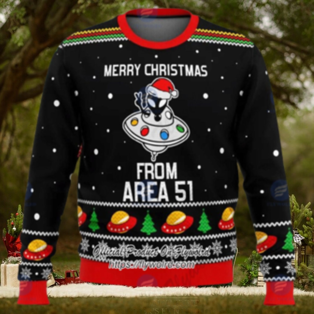 Snowflakes Merry Xmas From Area 51 Ugly Christmas Sweater Snowflakes Merry Xmas From Area 51 Ugly Christmas Sweater