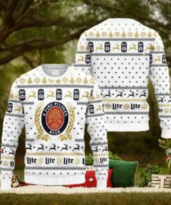 Snowflakes Miller Lite Christmas Ugly Sweater