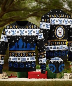 Snowflakes US Navy Soldier Christmas Ugly Sweater 3D