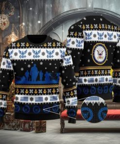 Snowflakes US Navy Soldier Christmas Ugly Sweater 3D