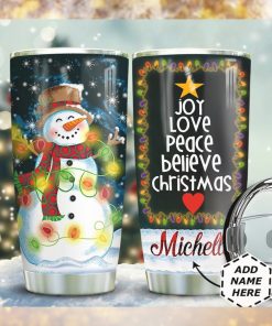 Snowman Christmas Personalized Tumbl