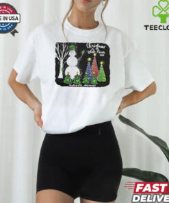 Snowman Christmas on the white river 2024 shirt