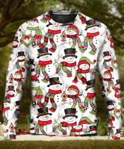 Snowman Family Happy Ugly Christmas Sweater