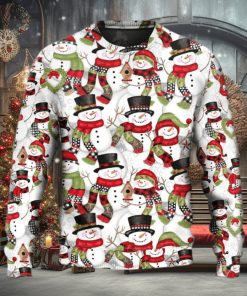 Snowman Family Happy Ugly Christmas Sweater