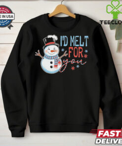 Snowman I’d melt for you Christmas shirt