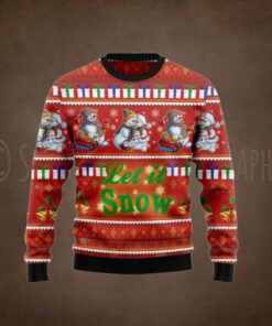 Snowman Let It Snow Ugly Christmas Sweater