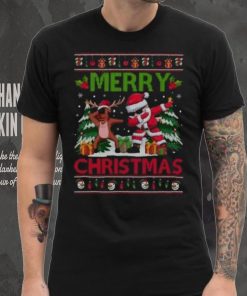 Snowman Tree Reindeer Dabbing Santa Merry Christmas 2023 T Shirt