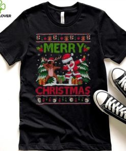 Snowman Tree Reindeer Dabbing Santa Merry Christmas 2023 T Shirt