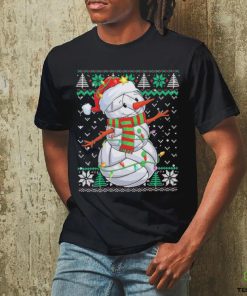 Snowman Volleyball Christmas Ball Ugly Sweater T Shirt