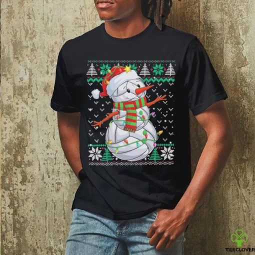 Snowman Volleyball Christmas Ball Ugly Sweater T Shirt