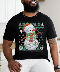 Snowman Volleyball Christmas Ball Ugly Sweater T Shirt